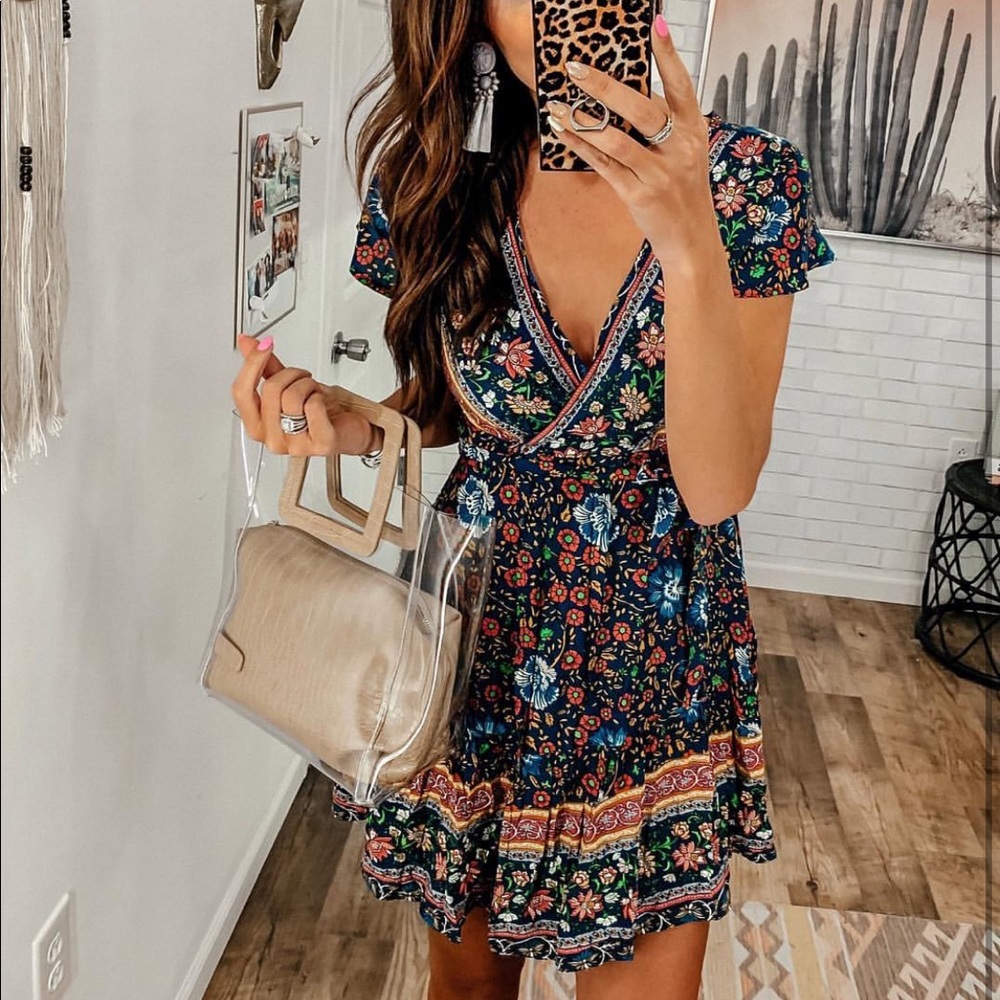 Paisley Beach Wrap Dress - Picture 2 of 8